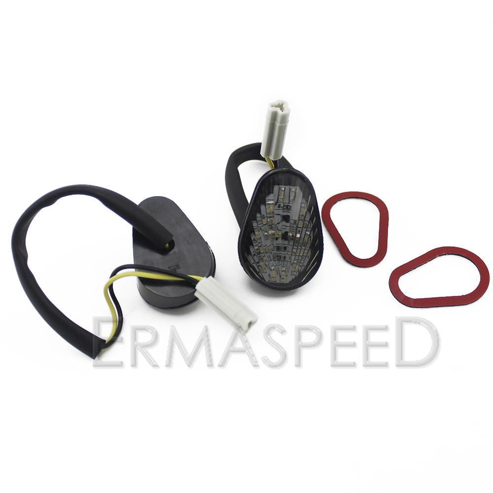 Motorcycle Flush Mount LED Turn Signal Light  Amber Lamp 12V Universal Motorcycle Indicators For YZF R1 R6