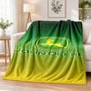 John Deere Flannel Throw Blanket Soft Warm Cozy For Sofa Bed Indoor Home Bedroom Use