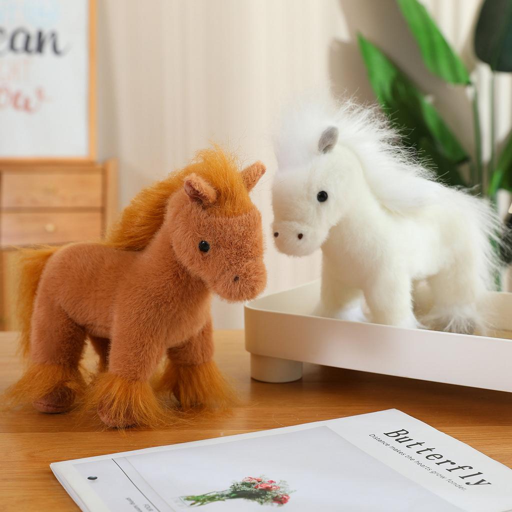 Vida Animal Realista Como Bonecos de Pelúcia de Cavalo Recheados Alta Qualidade Super Simulados Brinquedos de Pelúcia de Pônei Presente de Aniversário Para Crianças