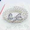 Mei Women's Pearl Waist Chain - Perfect for Dresses, Summer Casual Style, Rhinestone Embellished, Elastic Waistband