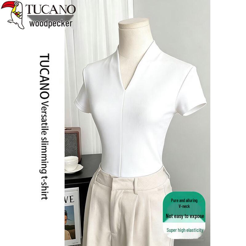 

Women s V-Neck Slim Fit Short-Sleeve T-Shirt L