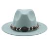European and American Woolen Jazz Hat, Flat-brimmed Big-eave Hat, Autumn and Winter British Style Men's and Women's Fashion, Felt Hat Top Hat
