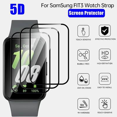 Screen Protector for Samsung Galaxy Fit 3 Anti-scratch Film for Galaxy Fit3 Full Coverage 5D Curved Protective Film Smartwatch