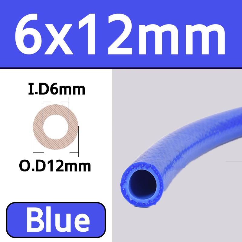 1M 6/8/10/12mm Silicone Hose Automobile Heater Water Pipe Engine High Temperature Vacuum Pipe Double Layer Interwoven Wire Hose