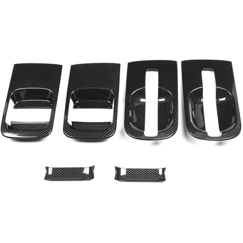 Upgrade For Hyundai Grand Starex H1 I800 2018- ABS Carbon Fiber Door Handle Bowl Cover 6Pcs/Set Car Accessories