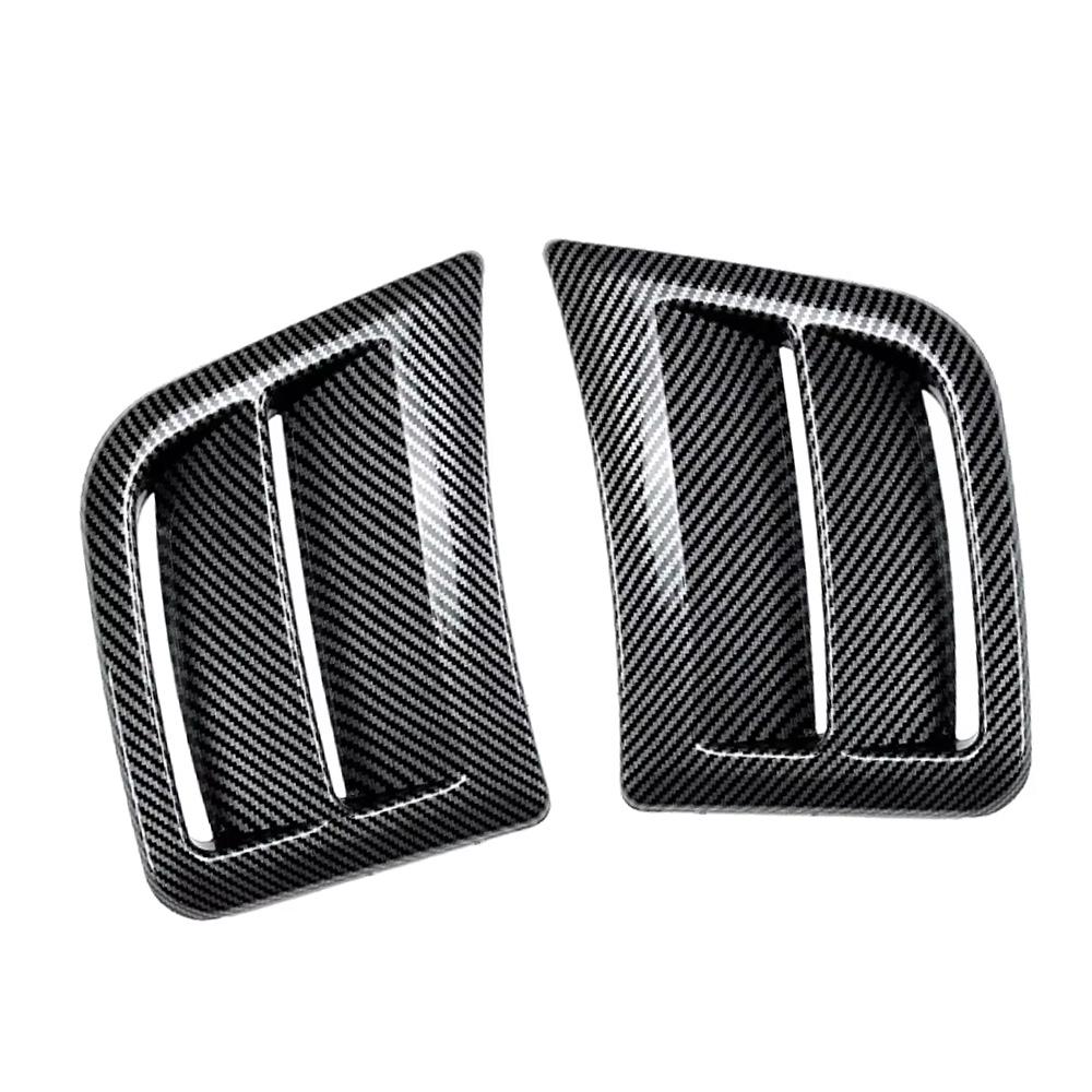 For Subaru Impreza WRX STI 2008-2014 1 Pair Front Left/Right Bumper Side Air Vent Cover Trim Glossy Black/ Carbon Fiber Look