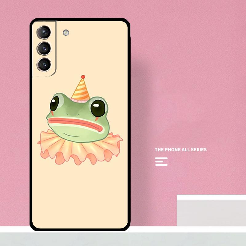 Cute Cartoon Frog Phone Case For Samsung Galaxy S25 S26 Ultra S20 S21 S22 S23 S24 S10 Plus S25 FE Cover Coque