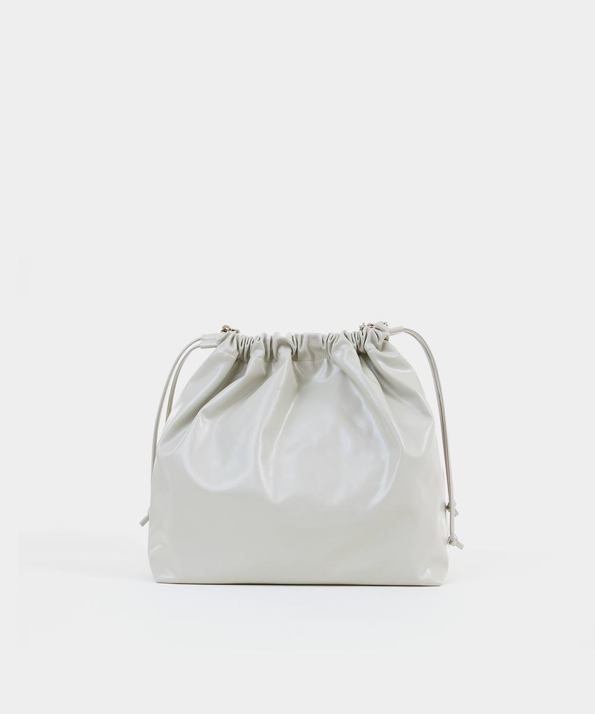 Badgigi Chain Drawstring Bag Light Grey