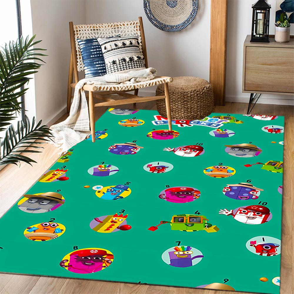 Tappeto Avventura con Blocchi Numerici Tappeto da Pavimento Tappeto per Ufficio Perfetto per Corridoio Aree Gioco Stanza del Dormitorio Decorare la stanza Tappeto Antiscivolo Decorare Uffici