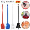 2Pcs With Drill Chuck Paint Pigment Mixer Mixing Stirring Paddle Rod  Electric Drill Attachment