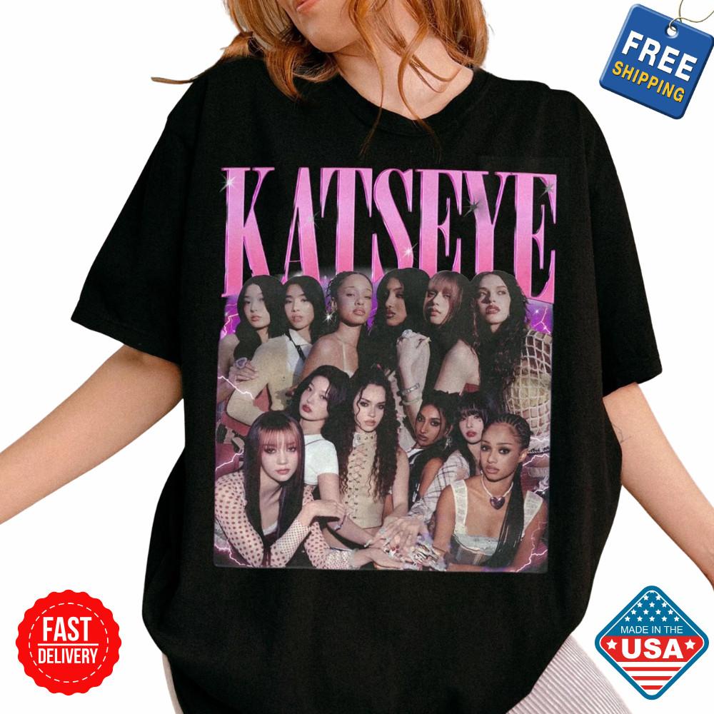 Футболка Katseye, Футболка тура Beautiful Chaos 2025, Футболка женской группы Katseye, Унисекс футболка S