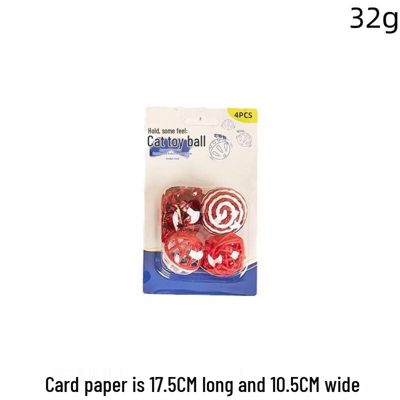 Durable Cat Teaser Bell Ball Set