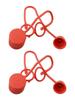 Weatherproof For Hydraulic Coupler Dust Covers 2 Sets Flat Face Red Color