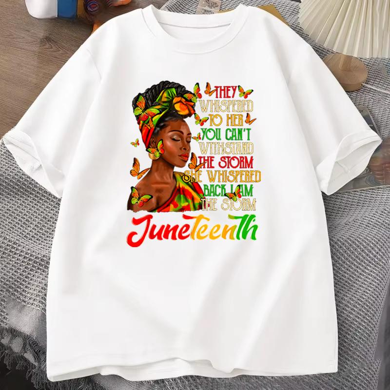 Juneteenth Oneck T Shirt for Women Men Short Sleeve Tshirt Tops Feedom 1865 Juneteenth Tees Gifts Summer Clothing S
