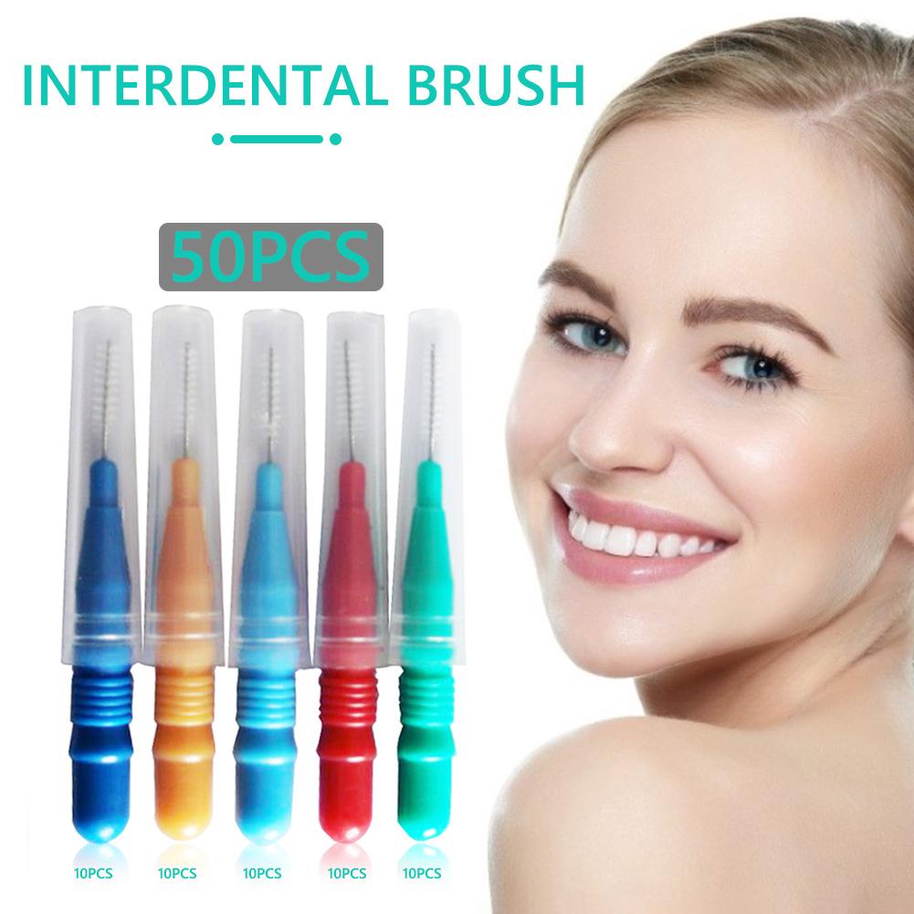 60pcs Interdental Brush Dental Floss Teeth Oral Clean Hygiene Toothpick Tools Toothpick Teeth Brush Oral Care Tool