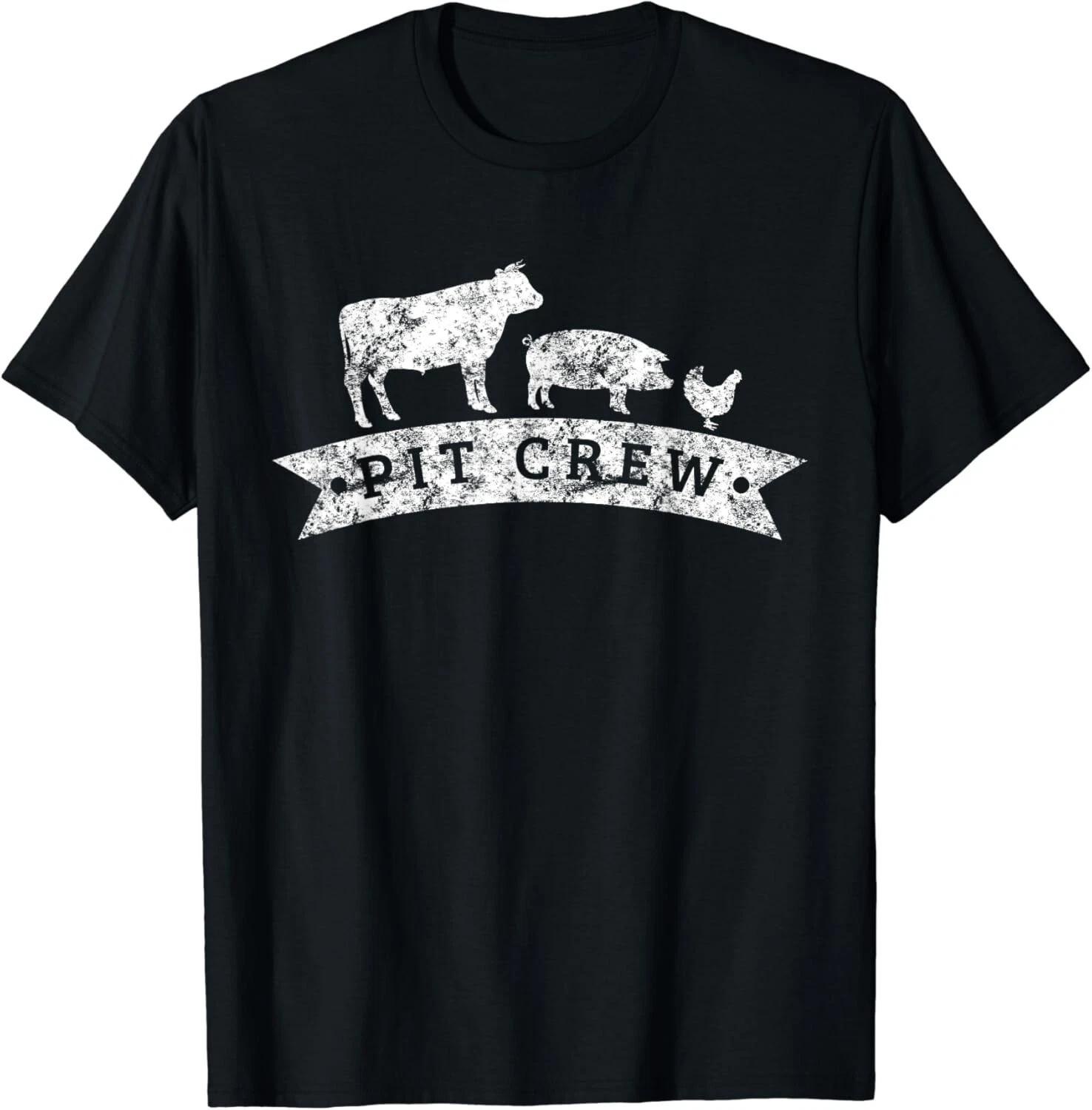 

Vintage Pit Crew Funny BBQ Grilling Gift Unisex T-Shirt XL