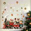 Cute Cartoon Christmas Train Self-adhesive Wall Sticker for Bedroom Walls