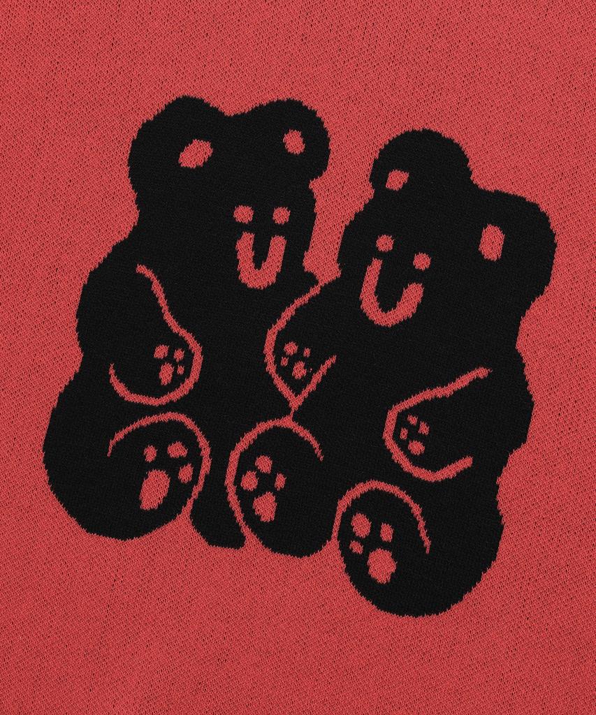 NICEGHOSTCLUB Gummy Bear Knit Half T_Red(Ng2Cfuk604A)