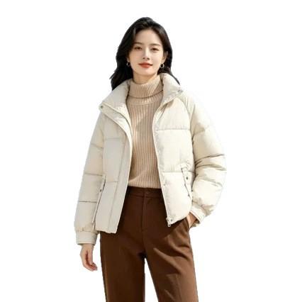 Thickened cotton-padded clothes Women's winter short loose stand-up collar bread clothes Jacket Versatile commuter style