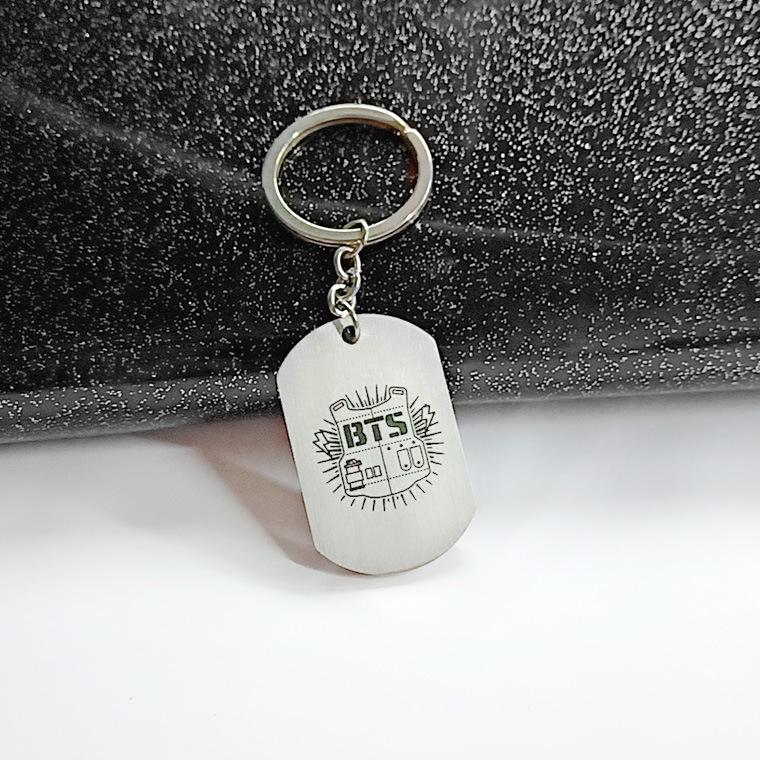 

BTS Tag Necklace, Engraved Pendant with Logo, Kpop ARMY Fans Jewelry Gift 3