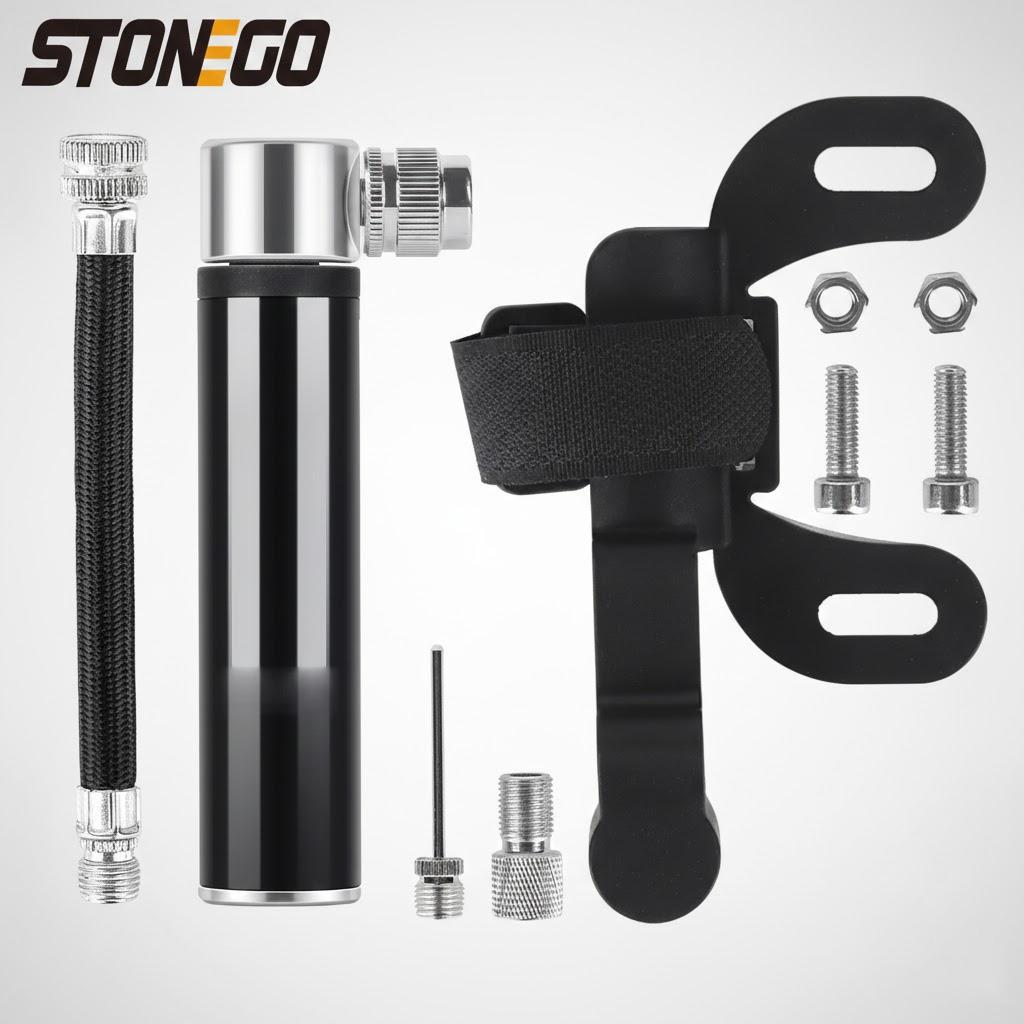 

Portable Mini Bike Pump 120 PSI Lightweight Bicycle Tire Inflator for Presta Schrader Valve Cycling Accessories чорний