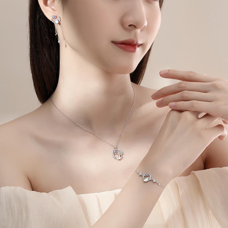 Tancise 925 Sterling Silber Armband Schmuck Geometrische Perlenkette Gliederarmbänder Mode Feines Hochzeitsgeschenk für Freundin Frauen