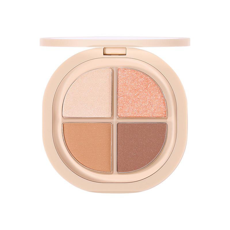 NOVO5676 Shimmer & Matte 4-Color Eyeshadow Palette: Waterproof, Sweatproof, Non-Smudging, Easy Application, Genuine.