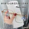 Square Large Frame Blue Light Blocking Glasses Fashion Trendy Women'S Finished Myopia Glasses Clear Lens Prescription Eyewear