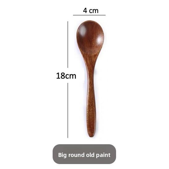 Wooden Spoon for Eating Food Grade Wooden Spoon Household Lacquerless Chicken Wing Wooden Spoon Honey Spoon