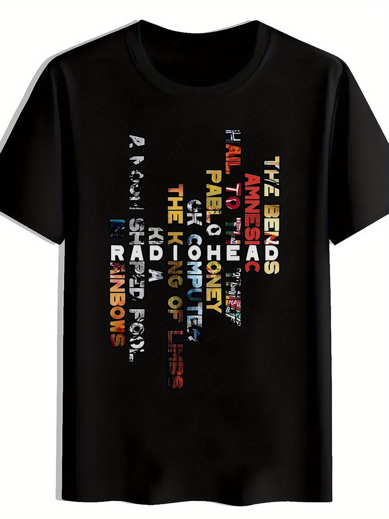 Radiohead A British Rock Band Known for Their Rock Music Summer Vibes Print TShirts Crew Neck Short Sleeves Men Clothing 2026
