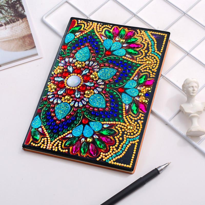 Neues Notizbuch Diamantmalerei Kinder DIY Kreativ Speziell geformter Heller Diamant 50 Seiten Notizbuch Aufkleber Diamant A5 Buch