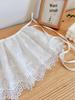 Sweet Lace Trim Ruffle Skirt: Women's Versatile Four-Season Layering Skirt Apron