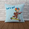 CCurious George Pillow Case For Car Sofa Decorative Home Doublesided Print Plush Square Throw Pillow Cushion Cover
