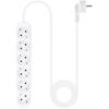 NANOCABLE 10.37.0006-NS - Regleta con 6 Enchufes, 1,4 m, Blanco