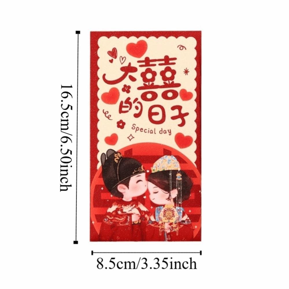 Groom and Bride Chinese Wedding Hongbao Multiple Patterns Red Pocket Valentine's Day Gift