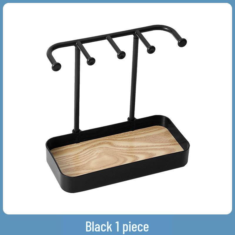 White Multifunctional Jewelry Organizer: Necklace Stand, Ring Box, Earring Holder for Dressing Table