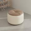Round Padded Stool Space-Saving Round Padded Footstool Entryway Shoe Stool Sturdy & Long-Lasting Low Leather Footstool Easy To
