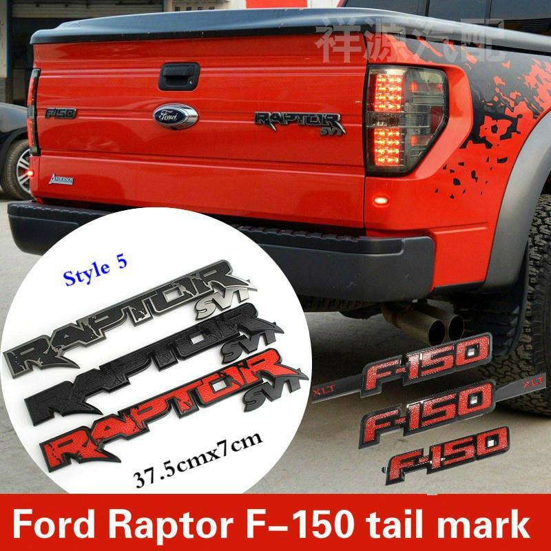 

Car Rear Badge Sticker for Ford Raptor SVT F150 F250 F350 Mustang Mondeo 5 Kuga RANGER Fiesta Auto Logo Emblem Decal Accessories for 6.2L 18CM Red Black