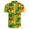 Camisa Hawaiana de Manga Corta para Hombre Estampado de Vacaciones en la Playa 100% Poliéster