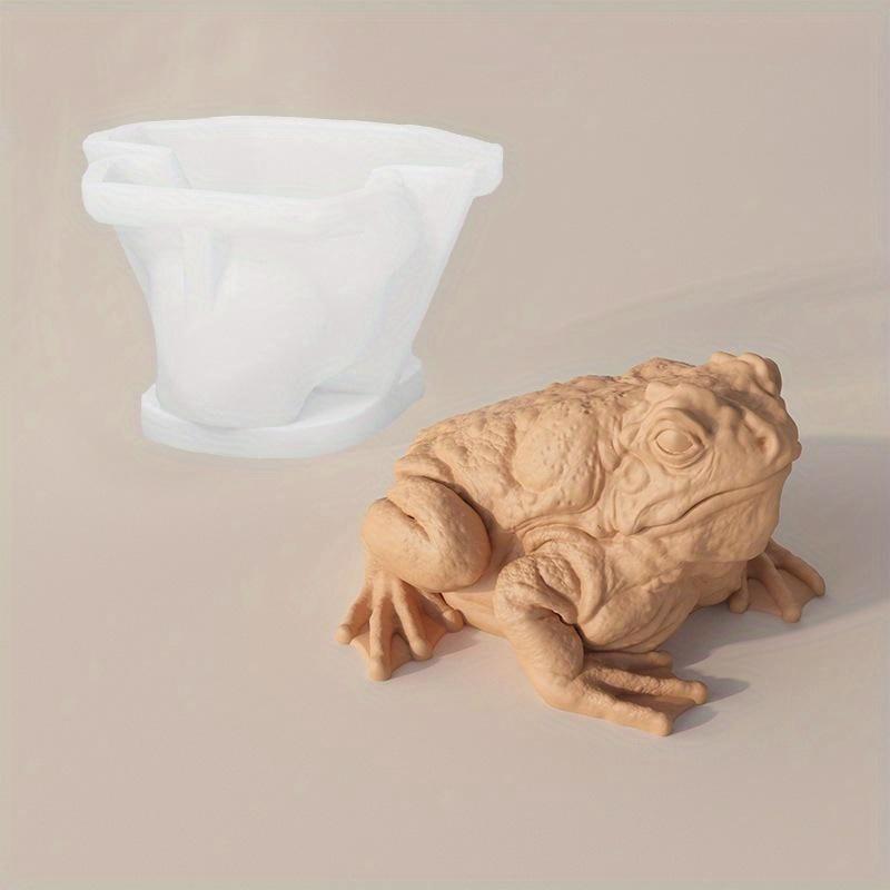 DIY 3D Frog Toad Silicone Candle Molds Animal Crafts Mold Home Decor