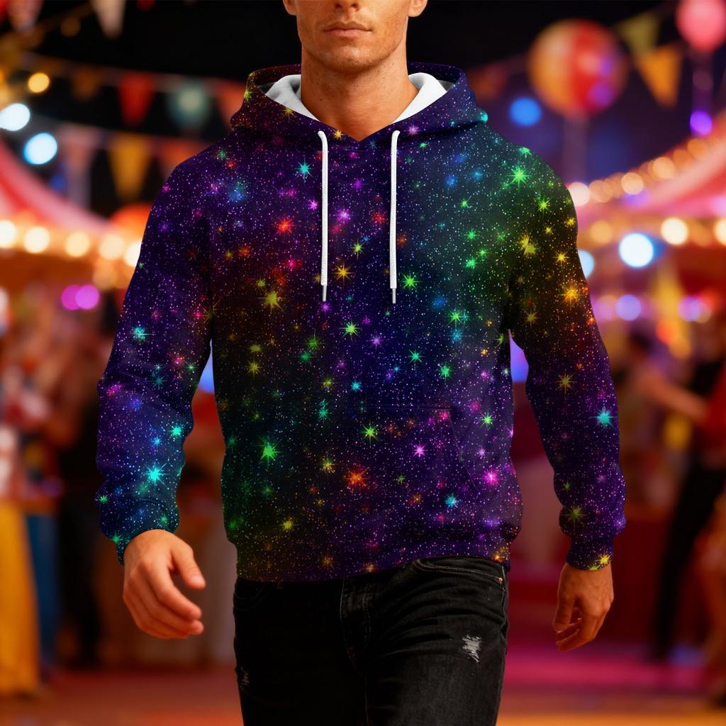 Men's Long-Sleeve Casual Hooded Sweatshirt