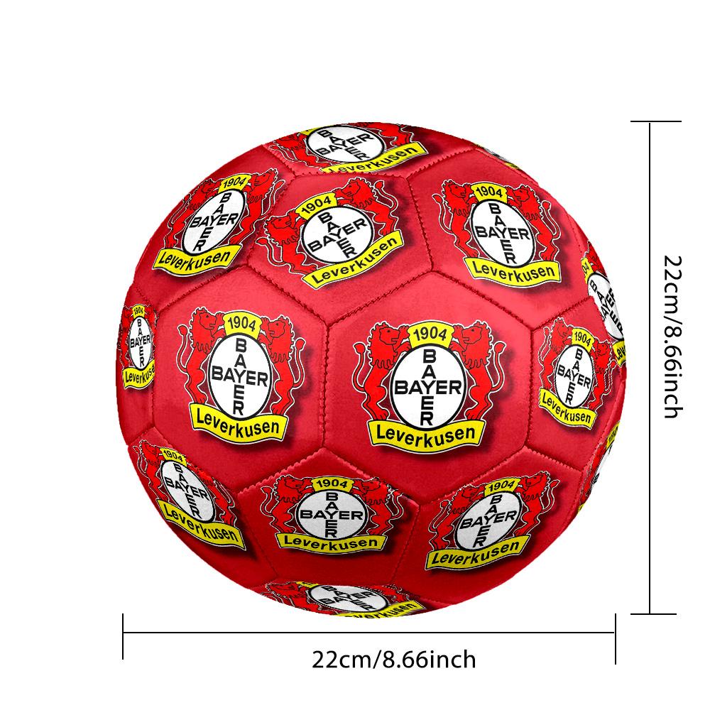 1pc Bayer 04Indoor Soccer Ball Colorful All Ages Machine Stitched PVC Competition Ready Durable High-Bounce HE3