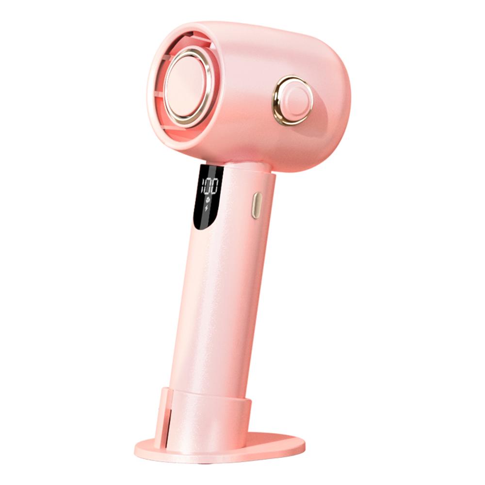 

Вентилятор охлаждения Портативные кондиционеры Ручной вентилятор со светодиодным экраном Бесшумный USB-вентилятор Перезаряжаемый 5-скоростной воздушный охладитель для дома Usb розовый