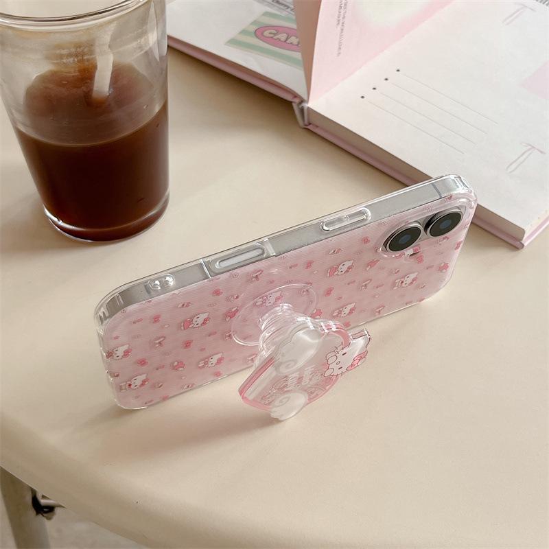 

Korean Style Cake Cat Wings Heart Phone Case for iPhone 17, 16 Pro Max, 15, and 14, Girly Design iPhone 17