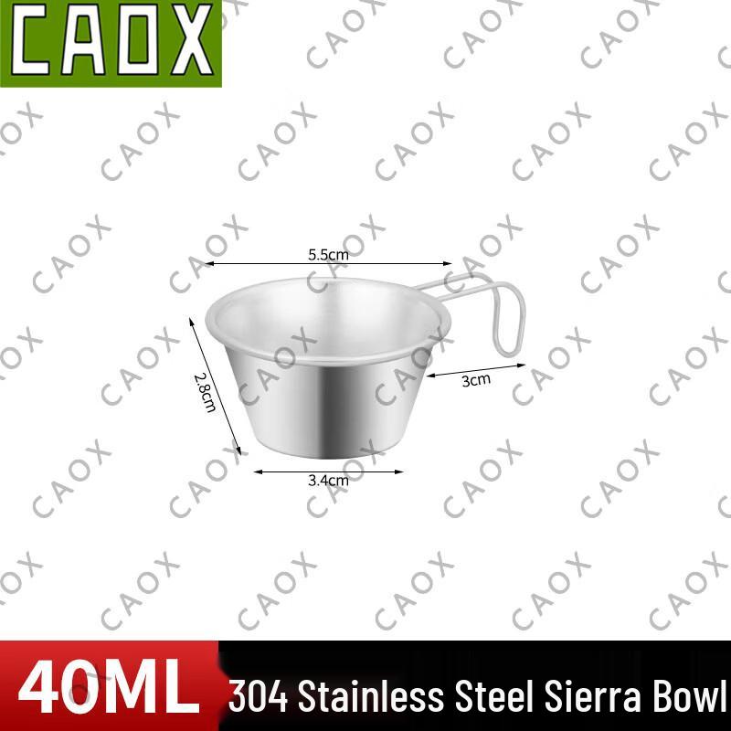 CAOX 304 Stainless Steel Portable Camping Bowl
