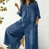 Tute Rompers Estive da Donna Spalle Scoperte Jeans di Cotone Elasticizzate Vita Alta Playsuits Tute