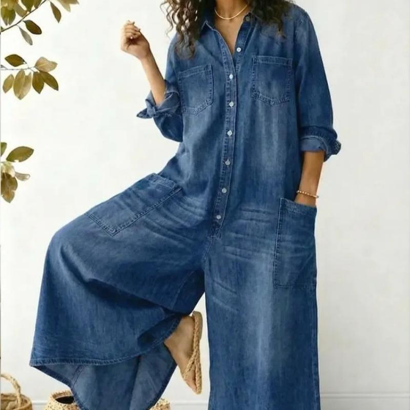 Tute Rompers Estive da Donna Spalle Scoperte Jeans di Cotone Elasticizzate Vita Alta Playsuits Tute