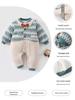 Warm Infant Jumpsuit Set: Autumn/Winter Newborn Bodysuit, 150g Padded Crawling Outfit