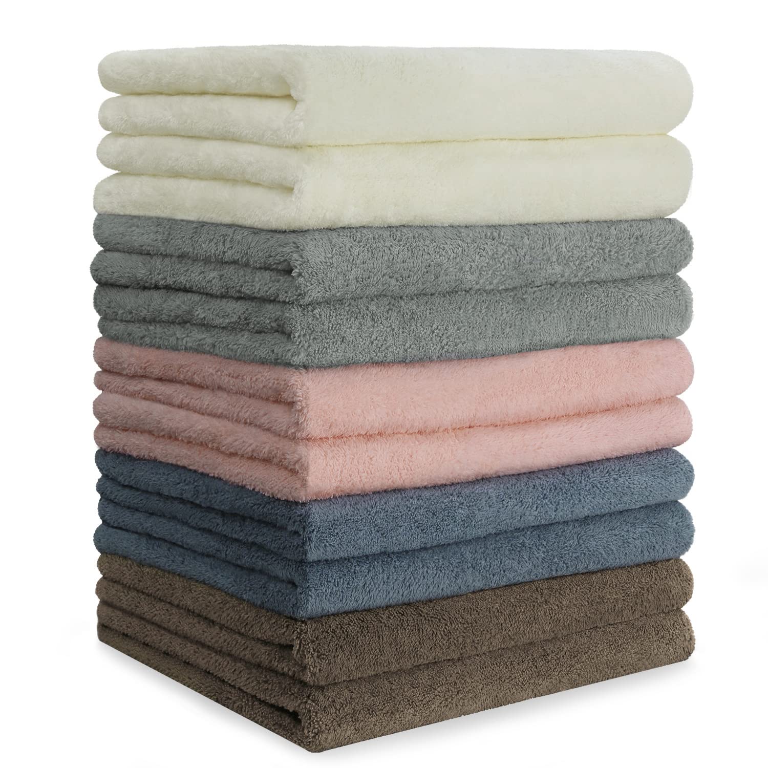

Etech Face Towel Hotel Specification Breathable Fast Absorbent Microfiber 10-Piece Set Skin-Friendly Soft Fluffy Durable Plain (5 Colors)