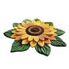 Yousheng 3D Sunflower Floral Plush Rug Non-Slip Backing Easy To Clean Various Sizes Living Room Rug Home Decor